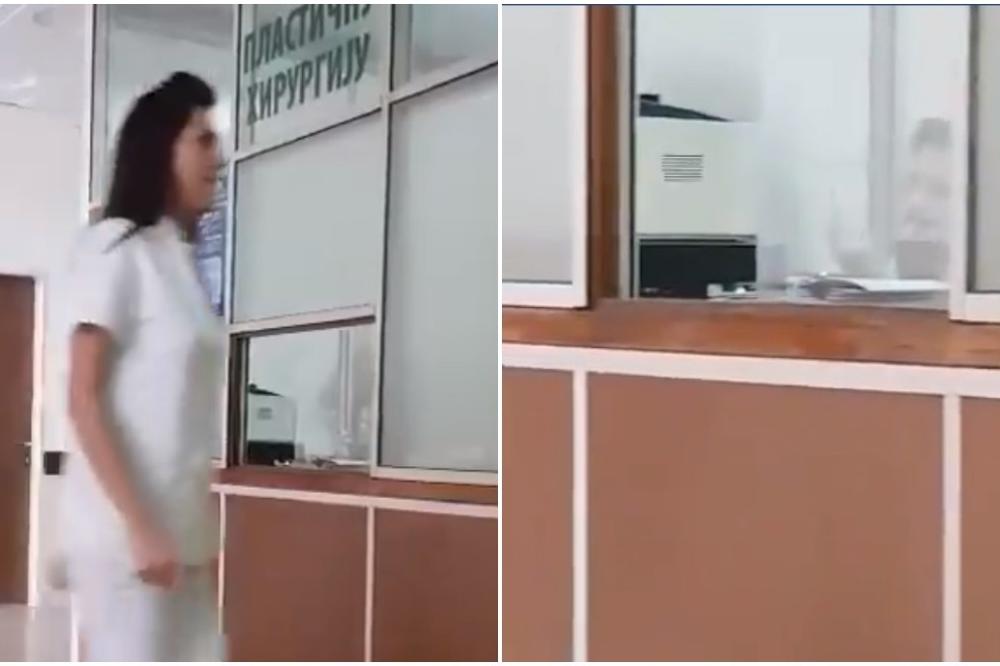 MEDICINSKA SESTRA PUŠI ZA ŠALTEROM! Nakon što je isplivao SNIMAK, oglasili se iz KLINIČKOG CENTRA (VIDEO)