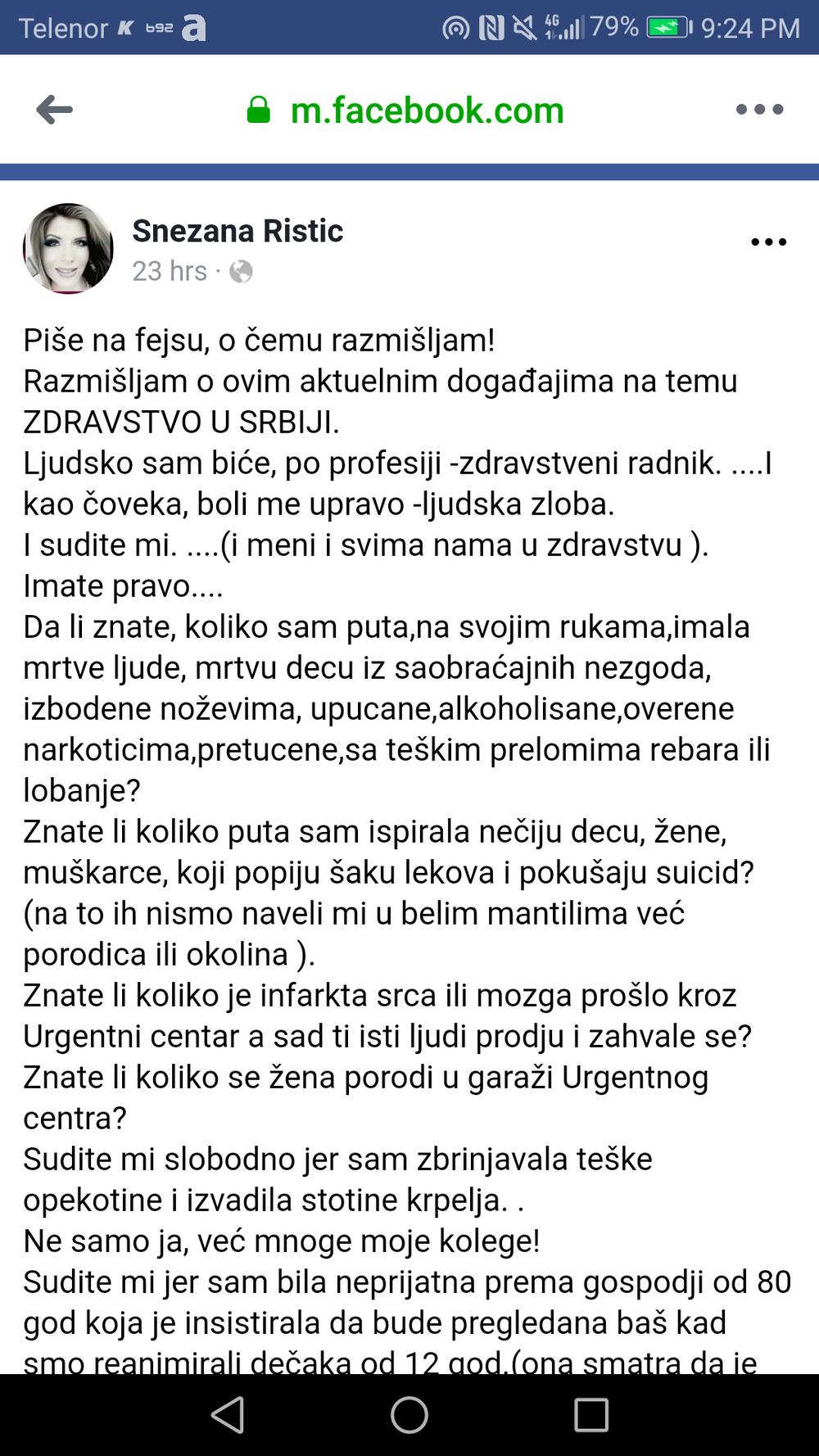 Status medicinske setre iz Kragujevca  