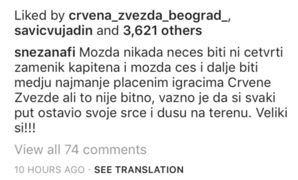 Pisanije Sneže Borjan na Instagramu  