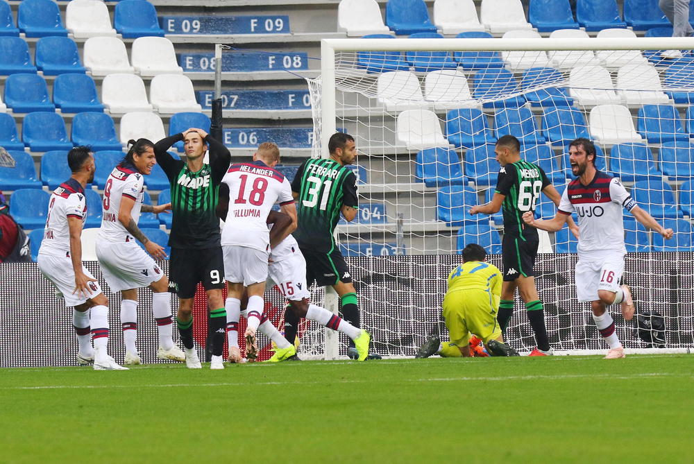 Slavlje igrača Bolonje u Sasuolu  