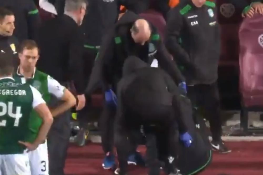 HAOS NA DERBIJU: Poznati trener provocirao navijače, pa dobio po glavi, a ni golman nije bolje prošao!