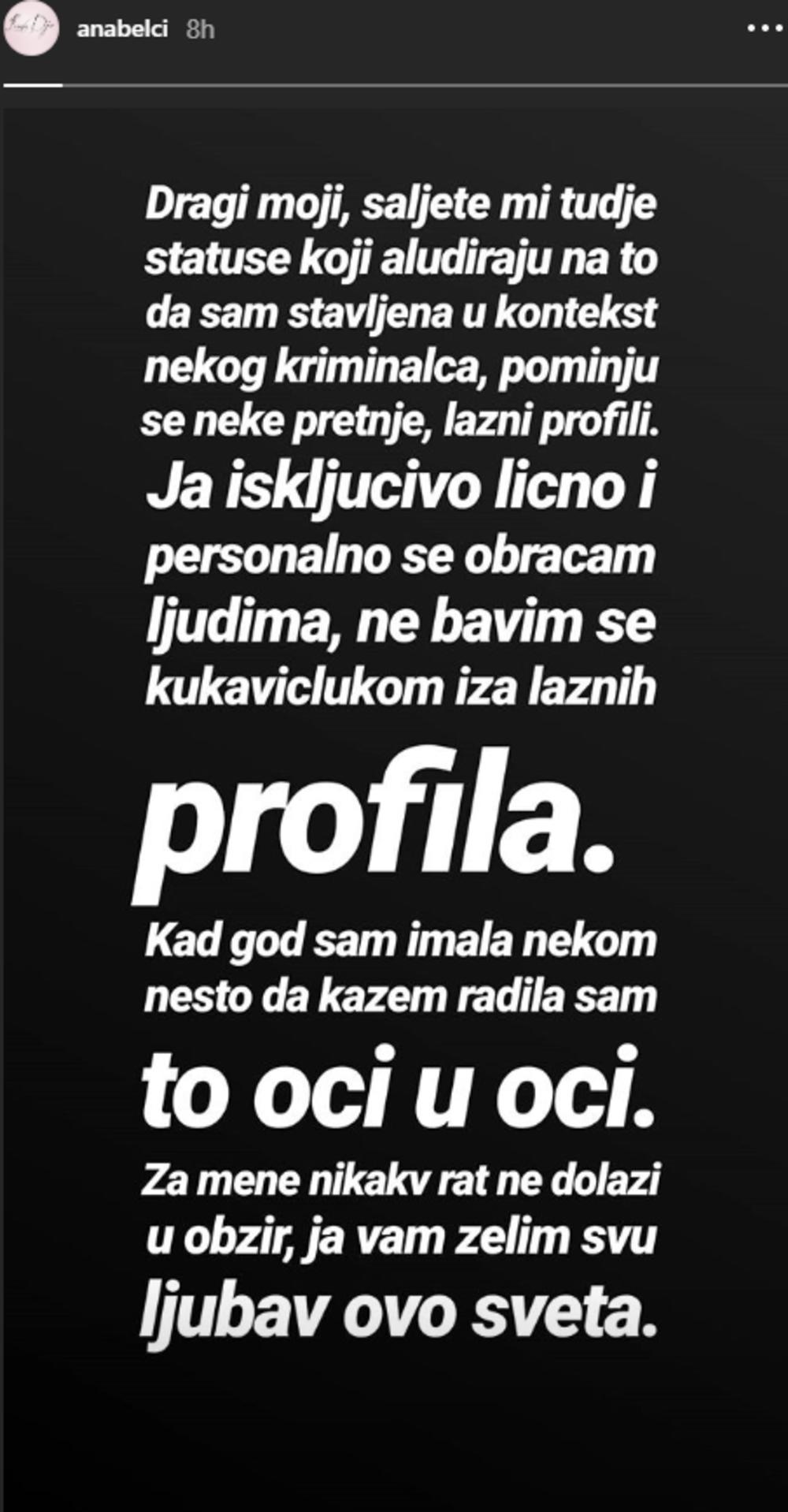 Obratila se putem Instagrama  