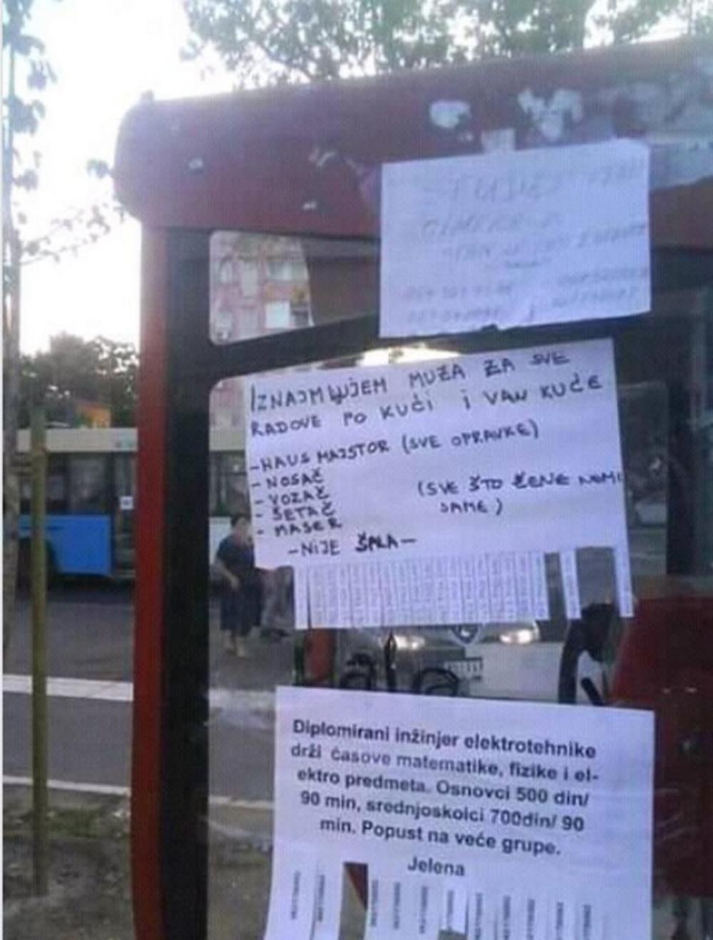 Oglas na telefonskoj govornici  