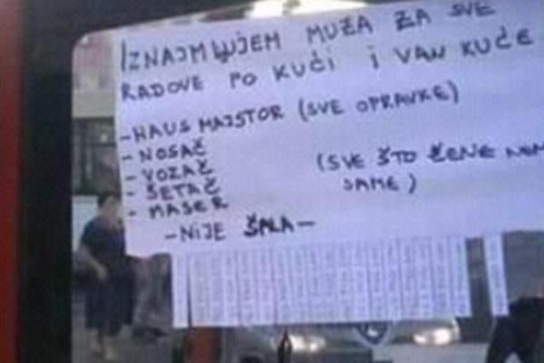 IZNAJMLJUJEM SVOG MUŽA, NIJE ŠALA: Oglas Novosađanke širi se Srbijom ogromnom brzinom!