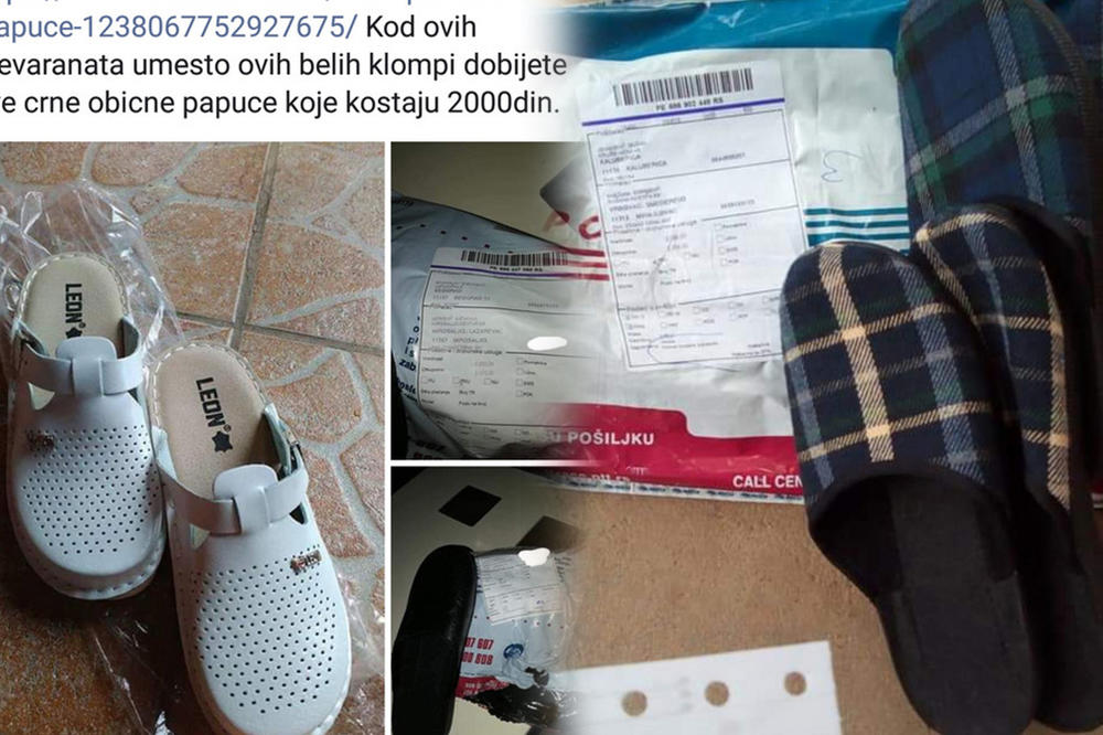 OVAKO KRADE PAPUČARSKA MAFIJA S FEJSBUKA: Naručila je klompe od 2.000, dobila papuče od 200 dinara S PIJACE!