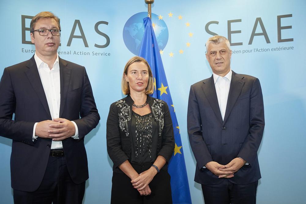 MOGERINIJEVA NA SASTANKU S VUČIĆEM I TAČIJEM: Haradinaj je definitivno van igre