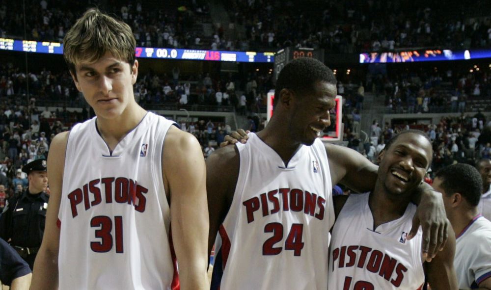 Darko Miličić u dresu Pistonsa  