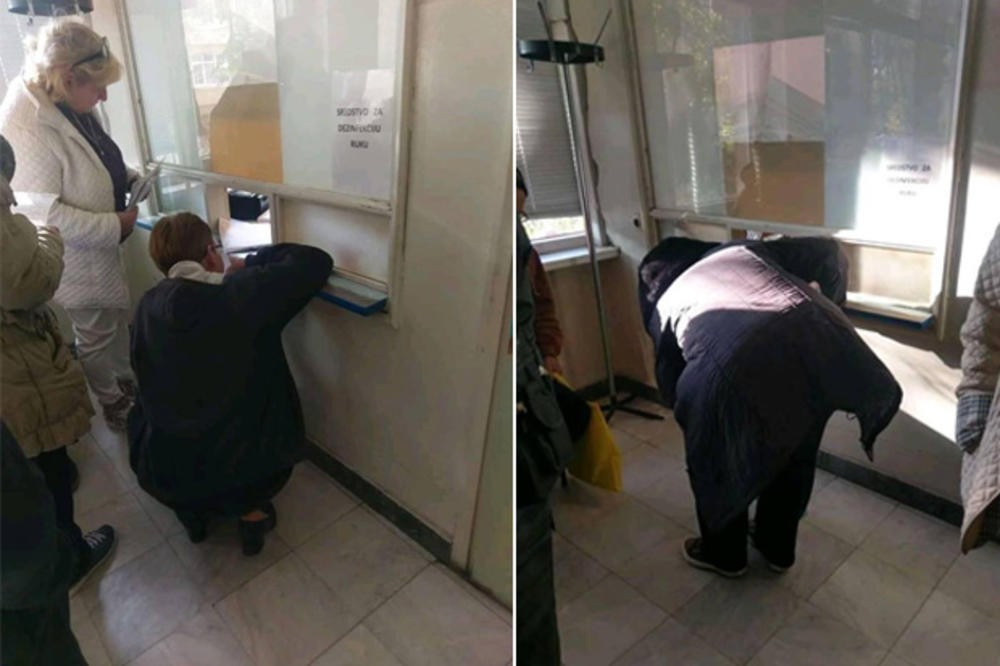 SRBIJA SE SAGINJATI NEĆE, OSIM NA ŠALTERIMA! Ovako se kleči pred SUBOTIČKIM medicinskim sestrama! (FOTO)