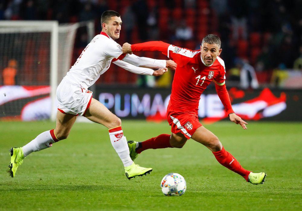 Aleksandar Kolarov na meču protiv Crne Gore  