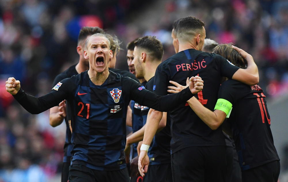 Slavlje reprezentacije Hrvatske posle gola Kramarića  