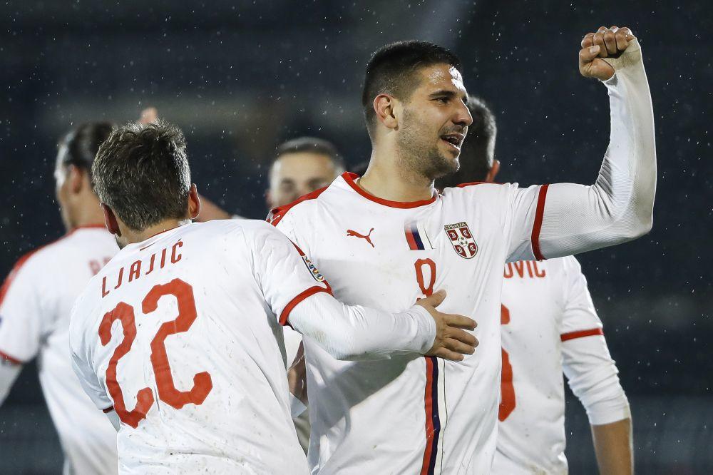 Mitrović na meču protiv Litvanije u Ligi nacija  