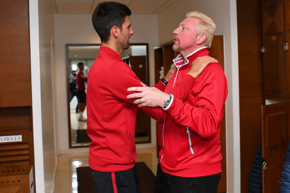 Novak Đoković i Boris Beker