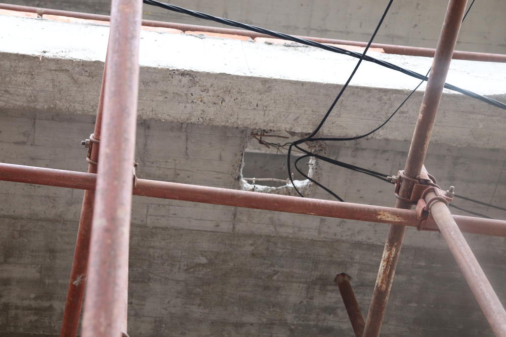 Mesto gde je do nedavno bila zazidana bandera  