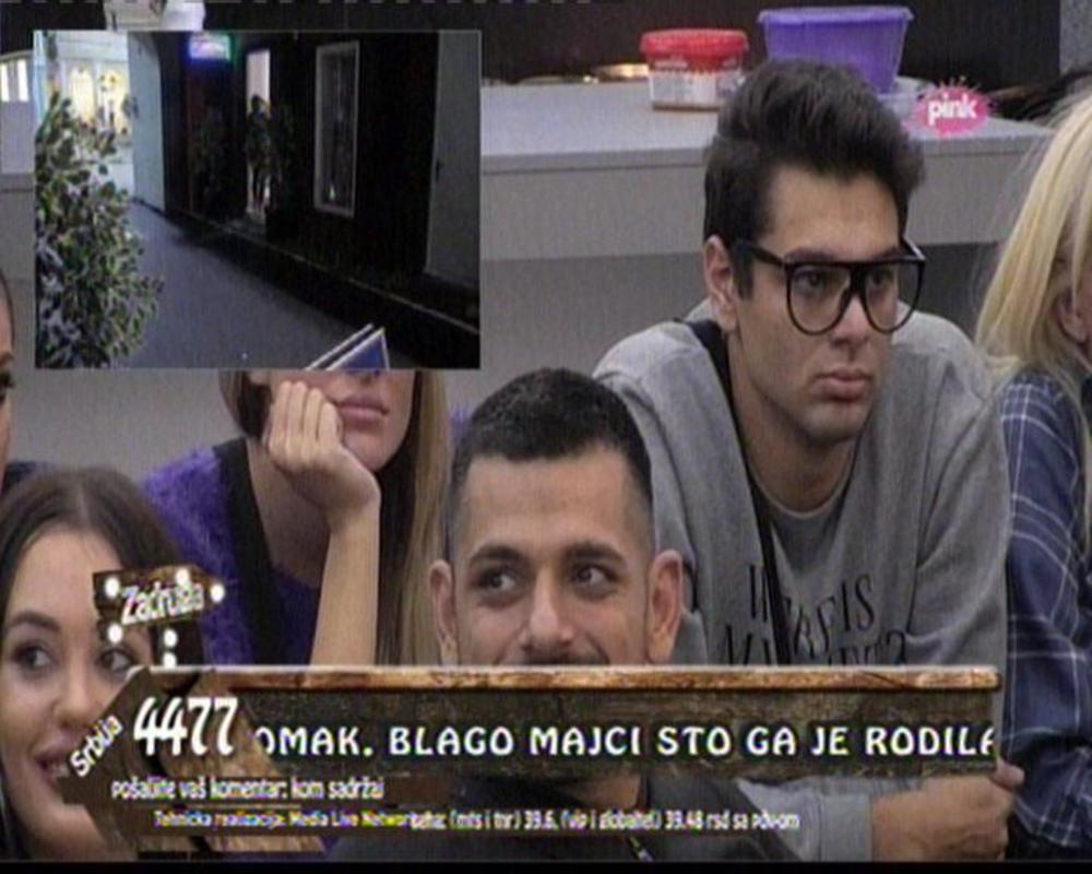 Trenutak kada su zadrugari gledali snimak sa žurke  