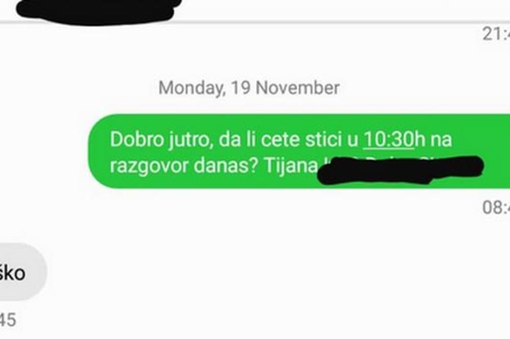 STUDENTKINJA SE JAVILA NA OGLAS ZA POSAO: Nakon toga usledila je prepiska sa POSLODAVCEM, LJUDI ČITAJU I NE VERUJU