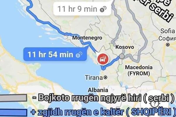 NOVA ŠOKANTNA PROVOKACIJA ALBANACA: Napravili su ovu ZLOKOBNU MAPU!