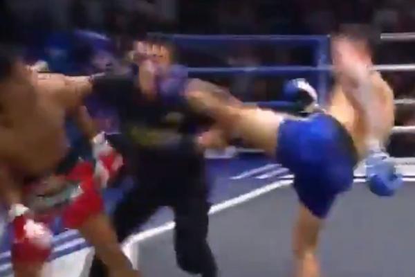 DVA U JEDAN: Protivnik je nokautiran, a i sudija je bukvalno dobio po nosu