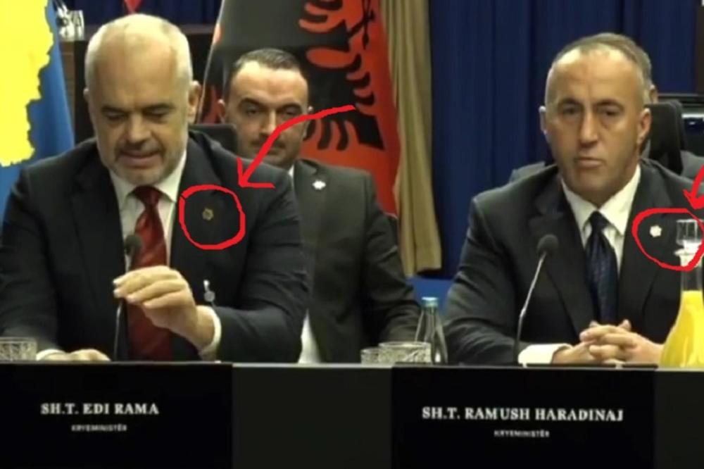 HARADINAJ I RAMA NOSILI SRPSKI GRB U PEĆI! Da li su ispali GLUPI ili je ovo još jedna užasna PROVOKACIJA? (FOTO)