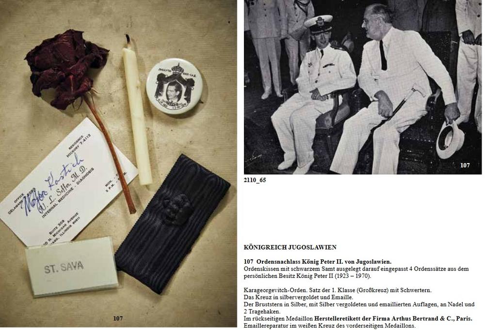 Lične stvari kralja Petra II na aukciji  