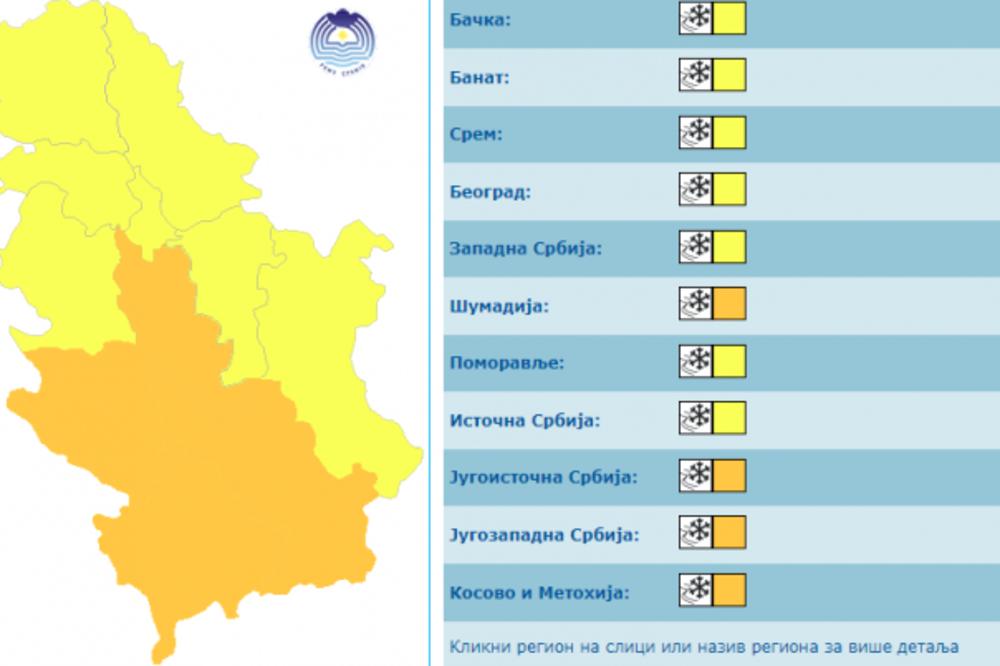 ONI KOJI SU U NARANDŽASTOM PODRUČJU SU U OPASNOSTI!  RHMZ izdao upozorenje, CELA SRBIJA kritična!