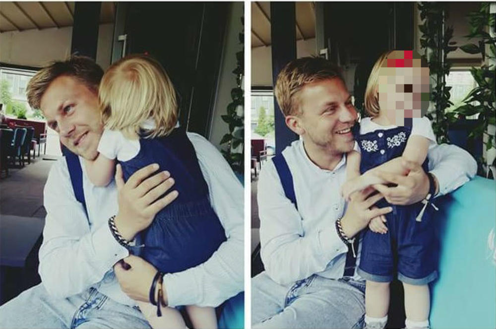 Rusmir Hećo sa ćerkicom  