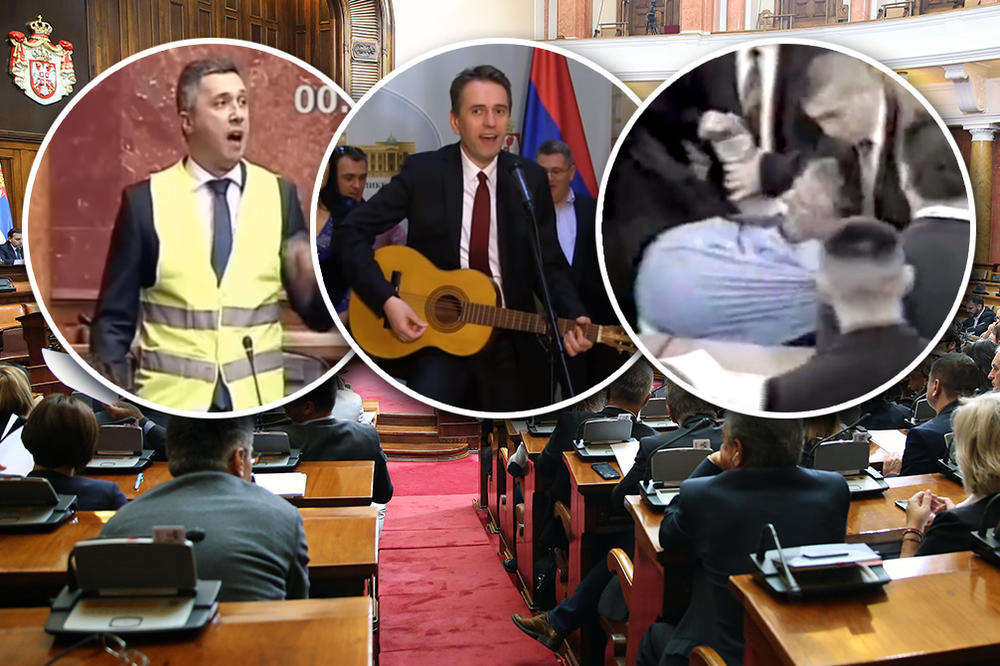 TETA NA TRAPEZU OTIŠLA JE U SKUPŠTINU, TAMO JE SAD CIRKUS KOLORADO! Da li je dosta s UNIŠTAVANJEM parlamenta?