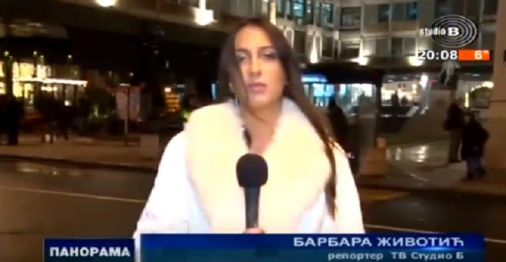 Zbog izveštavanja reporterke Studia B, Barbare Životić s protesta u Beogradu digla se velika prašina u SRbiji  