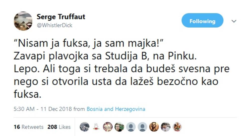 Sergej Trifunović nastavlja da vređa 