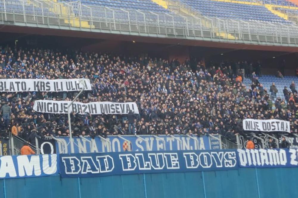 PET GODINA ZATVORA ZBOG USTAŠKOG TRANSPARENTA PROTIV SRBA? Privedeno šest osoba u Zagrebu (FOTO)