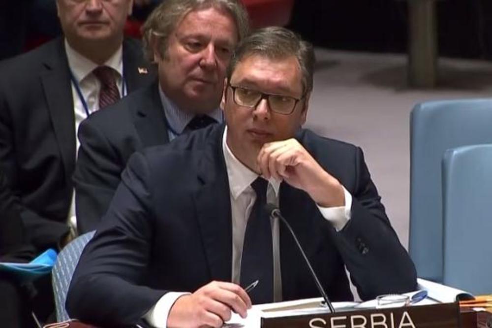 PREDSEDNIK VUČIĆ SA SEDNICE SAVETA BEZBEDNOSTI UN PORUČIO SRBIMA NA KOSOVU: Srbija će uvek biti uz vas! (VIDEO)