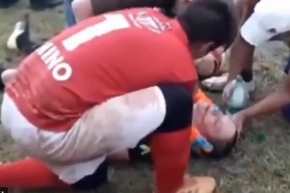STRAHOTA U ARGENTINI: Fudbaler nokautirao sudiju, ovaj ležao u travi obliven krvlju!