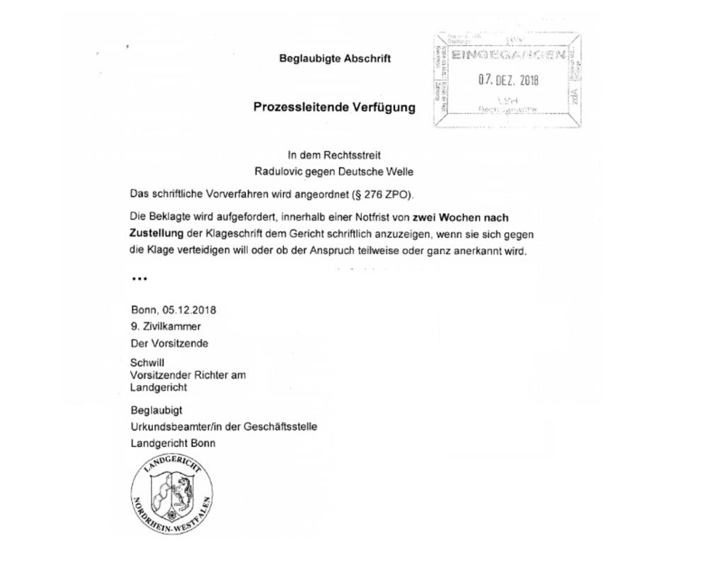 Saša Radulović je tužio DW  