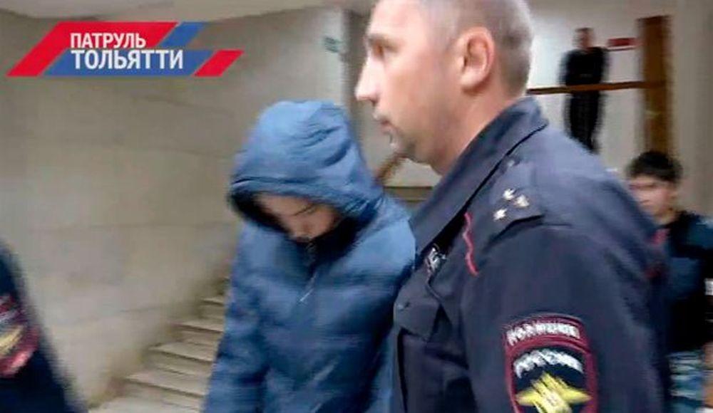 Ubica Nikita Maligin u policijskoj stanici  