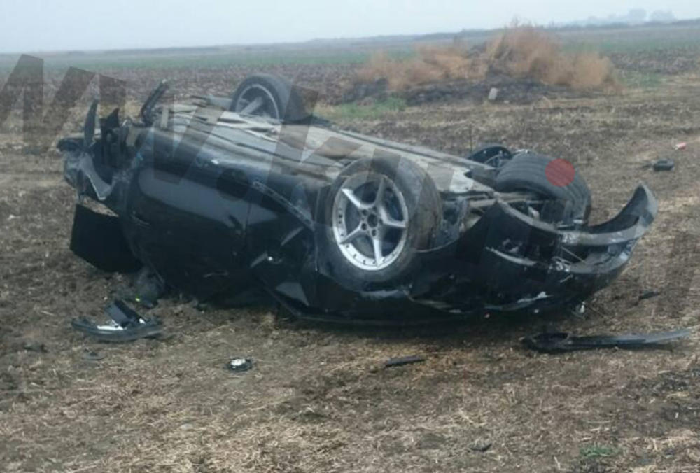 Automobil Darka Lazića prilikom sletanja s puta  