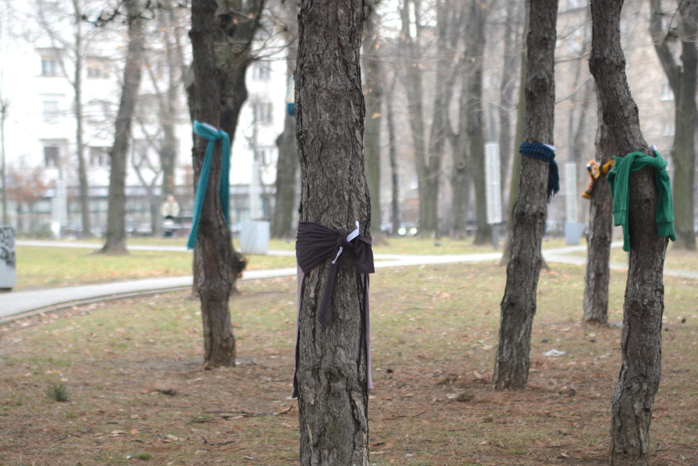 Okitili smo drveće stvarima za beskućnike  