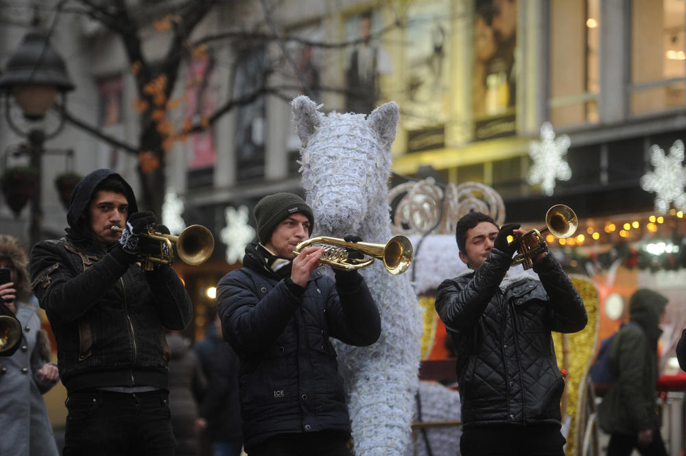 Trubači u centru Beograda  