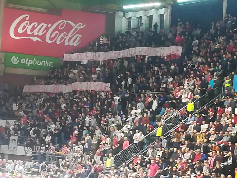 Transparent Delija na meču sa Limožom  