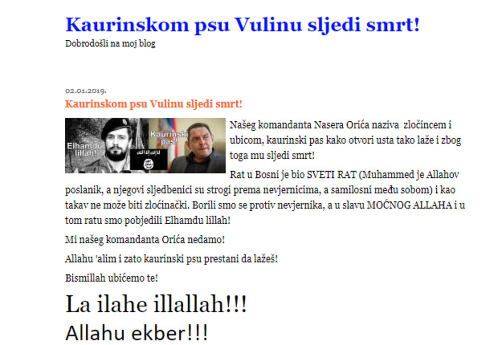 Pretnje smrću Aleksandru Vulinu  