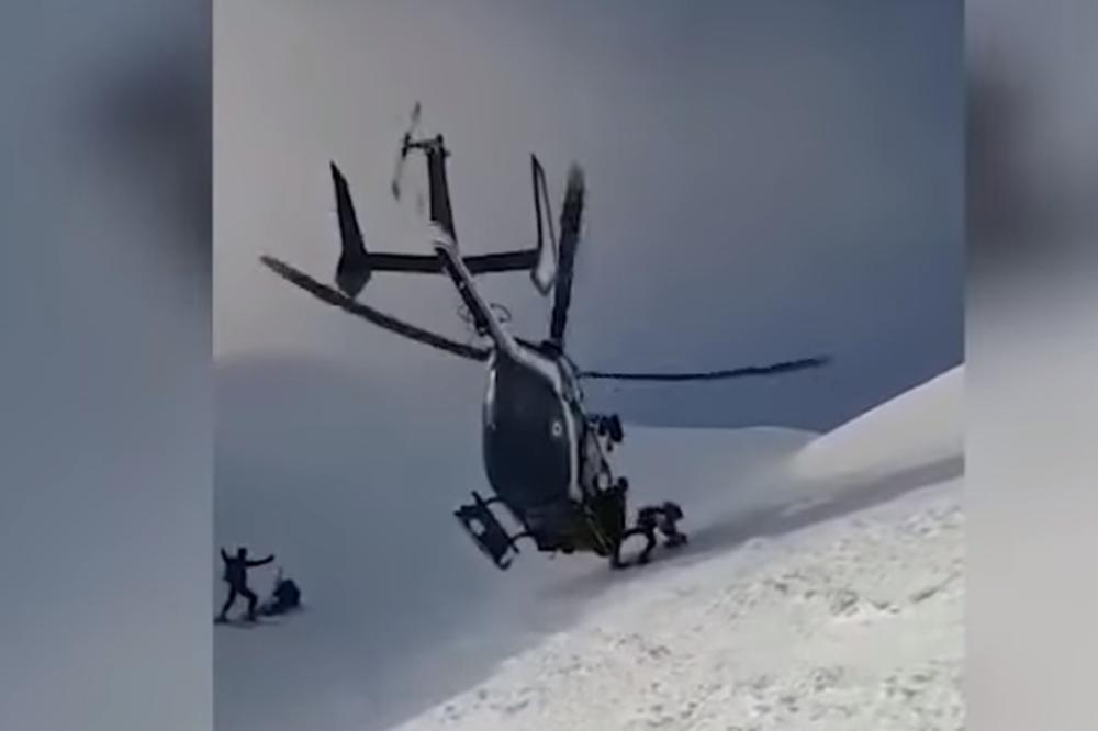 HELIKOPTER JE BUKVALNO IZVODIO AKROBACIJE PO MEĆAVI! Spašavali su povređenog skijaša, ceo svet im se divi! (VIDEO)