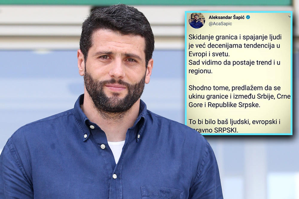 PREDLAŽEM UKIDANJE GRANICE IZMEĐU SRBIJE, CRNE GORE I SRPSKE! Šapić kaže da je to ljudski, evropski i srpski