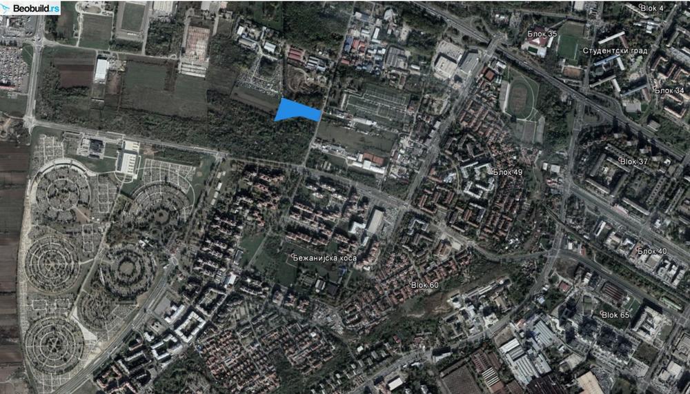 Mapa na kojoj se vidi gde će se nalaziti groblje kućnih ljubimaca  