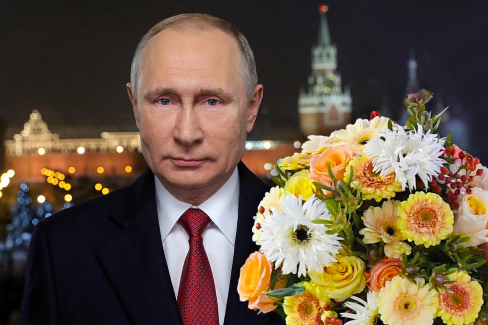 ŽENA HOĆE DA POKLONI PUTINU BUKET CVEĆA KOJI PRAVI ZA NJEGA! Čini se da će poklon dobiti NEKO DRUGI! (FOTO)