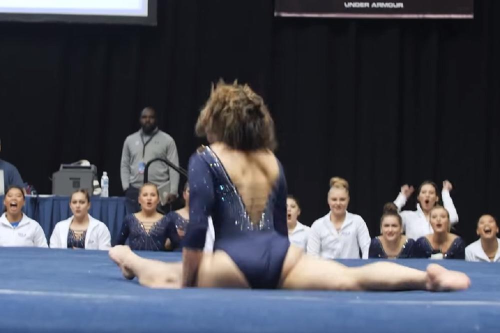 BOLI ME MEĐUNOŽJE SAMO OD GLEDANJA: Gimnastičarka neverovatnim nastupom u parteru oduševila svet!