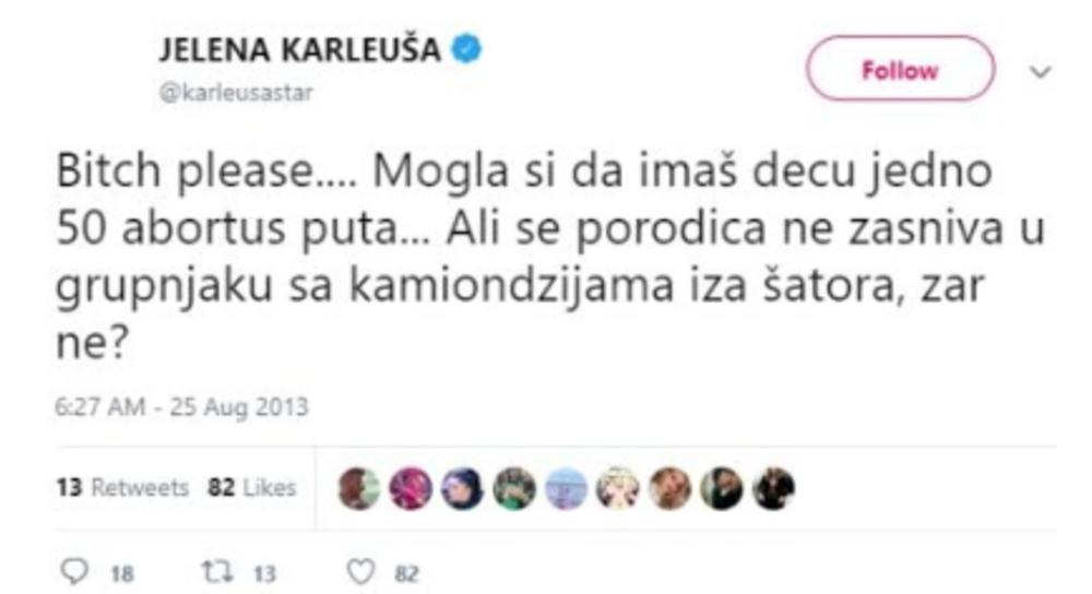 Karleušin tvit 