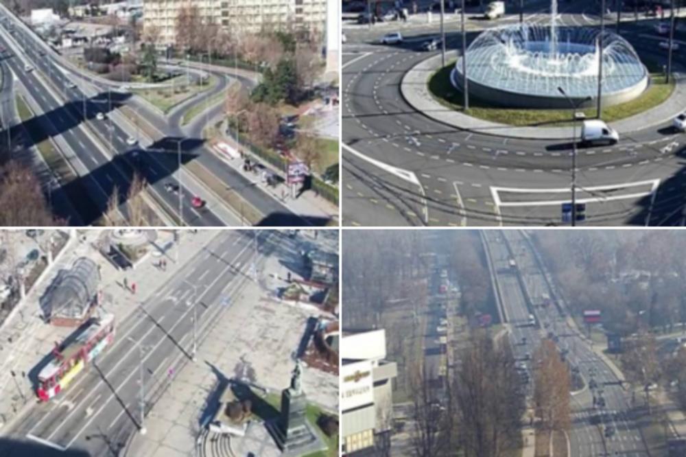 SABLASNE ULICE BEOGRADA: Grad je potpuno PRAZAN, u Ruzveltovoj policija zaustavlja PEŠAKE! (FOTO)