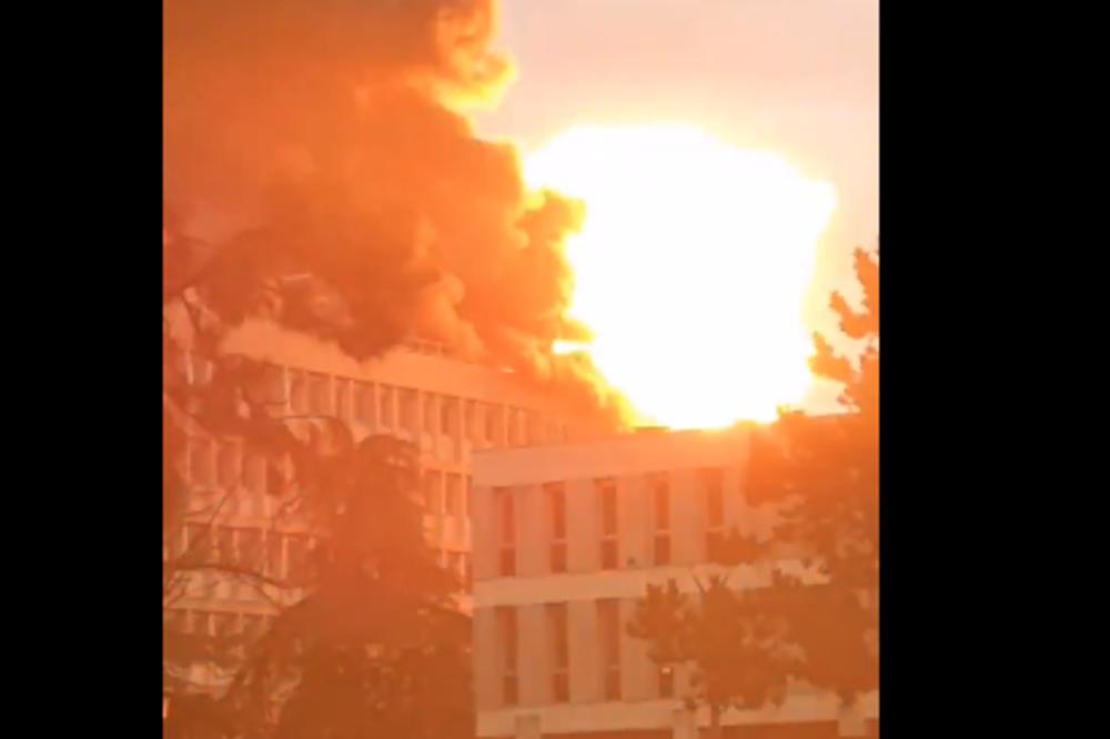 PRVO SE POJAVIO CRNI DIM, A ONDA JE SVE EKSPLODIRALO! Gas izazvao horor na univerzitetu u Lionu! (VIDEO)
