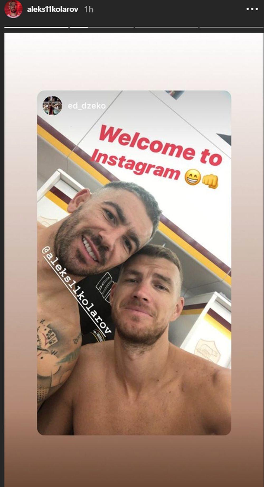 Edin Džeko je poželeo dobrodošlicu Kolarovu na Instagram  
