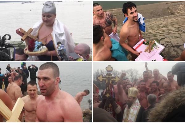 SRBIJA JE DANAS TAČNO U PODNE PLIVALA ZA ČASNI KRST! Mi smo bili na 4 lokacije, oni su bili prvi! (FOTO)