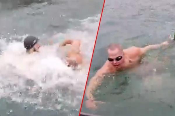 DA LI JE OVO NAJSRAMNIJE PLIVANJE ZA ČASNI KRST? Dva momka u Srebrenici se UMALO POTUKLA! (VIDEO)