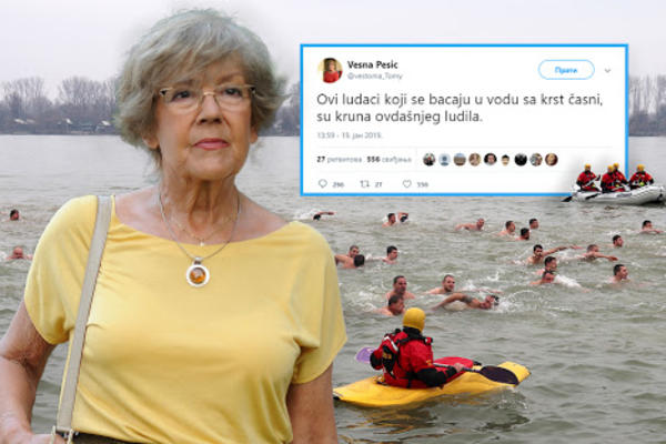 VESNA PEŠIĆ ISPLJUVALA LJUDE KOJI SU PLIVALI ZA KRST! Političarka ih nazvala BAŠ POGRDNIM IMENOM!